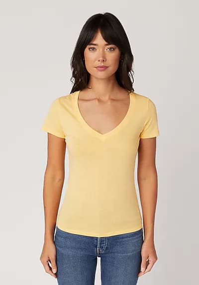 Cotton Heritage LC1125 Fitted Signature V-Neck Tee